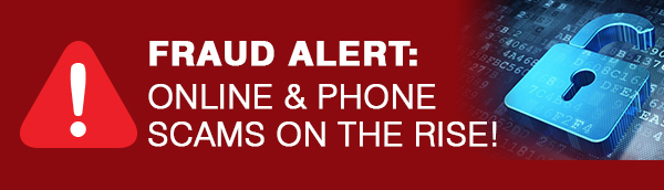Fraud Alert - Online and Phone Scams on the Rise