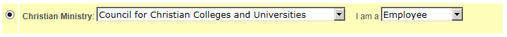 Council for Christian Colleges & Universities Employee Application