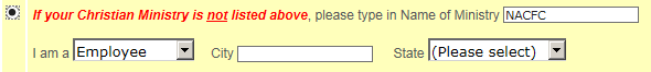 NACFC Application Screenshot