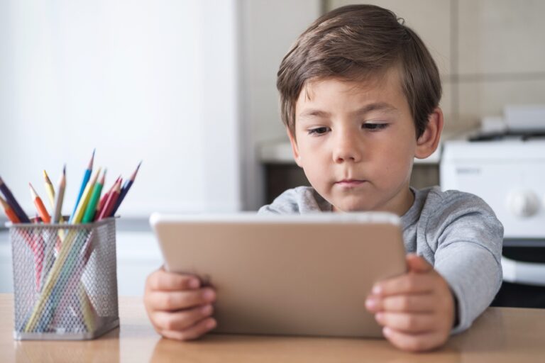 boy with a ipad